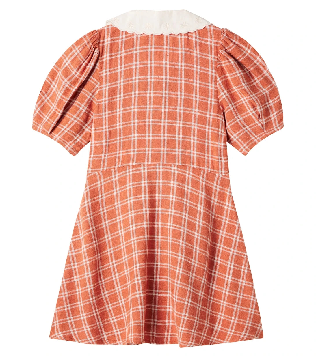 Rylee + Cru - Del Mar checked linen-blend dress