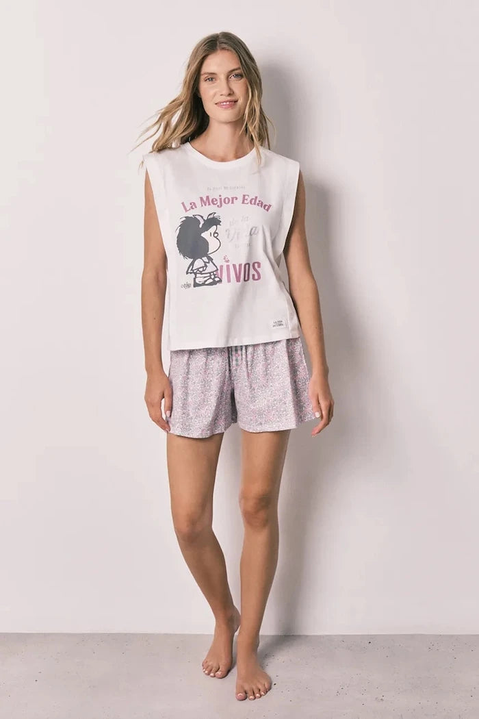 women'secret İki parçalı kadın pamuklu pijama