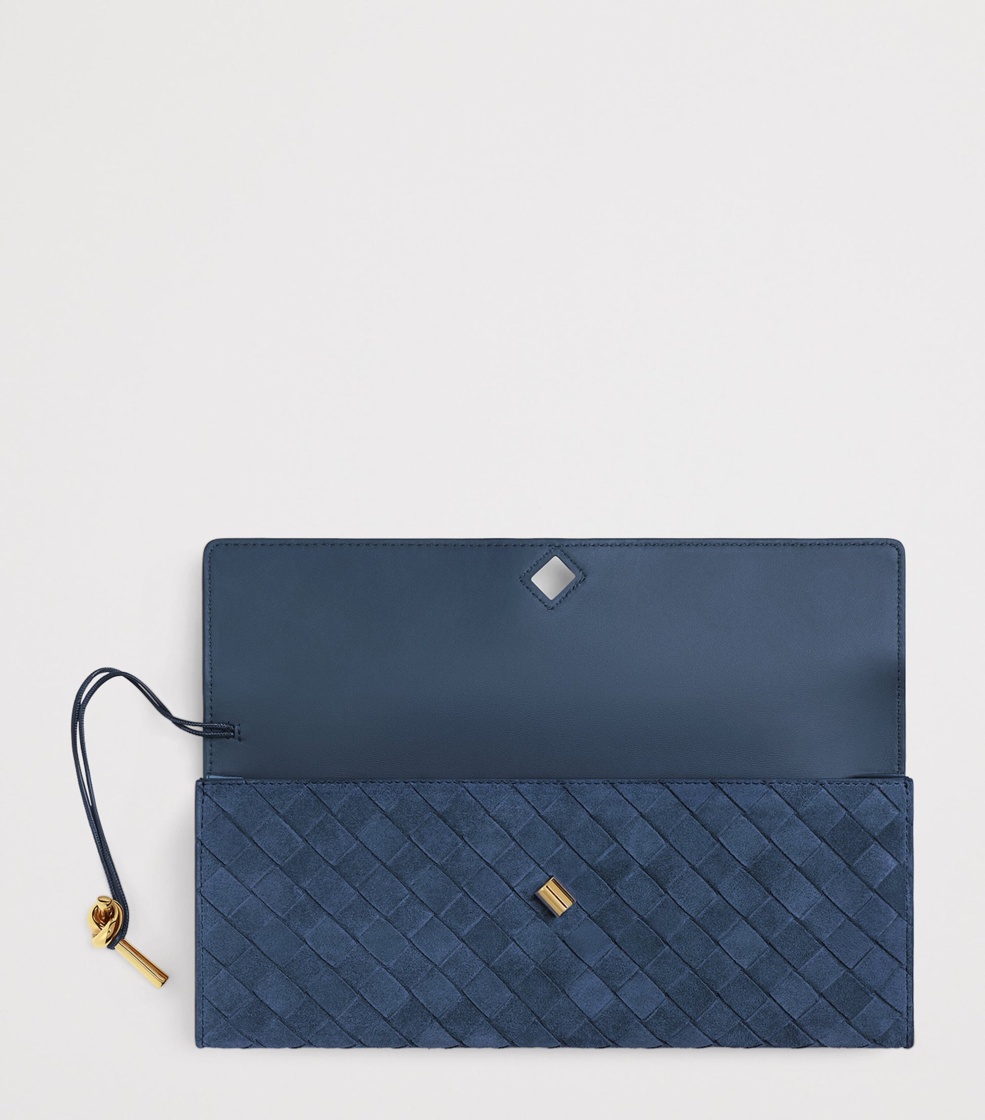 Blue Suede Andiamo Clutch Bag