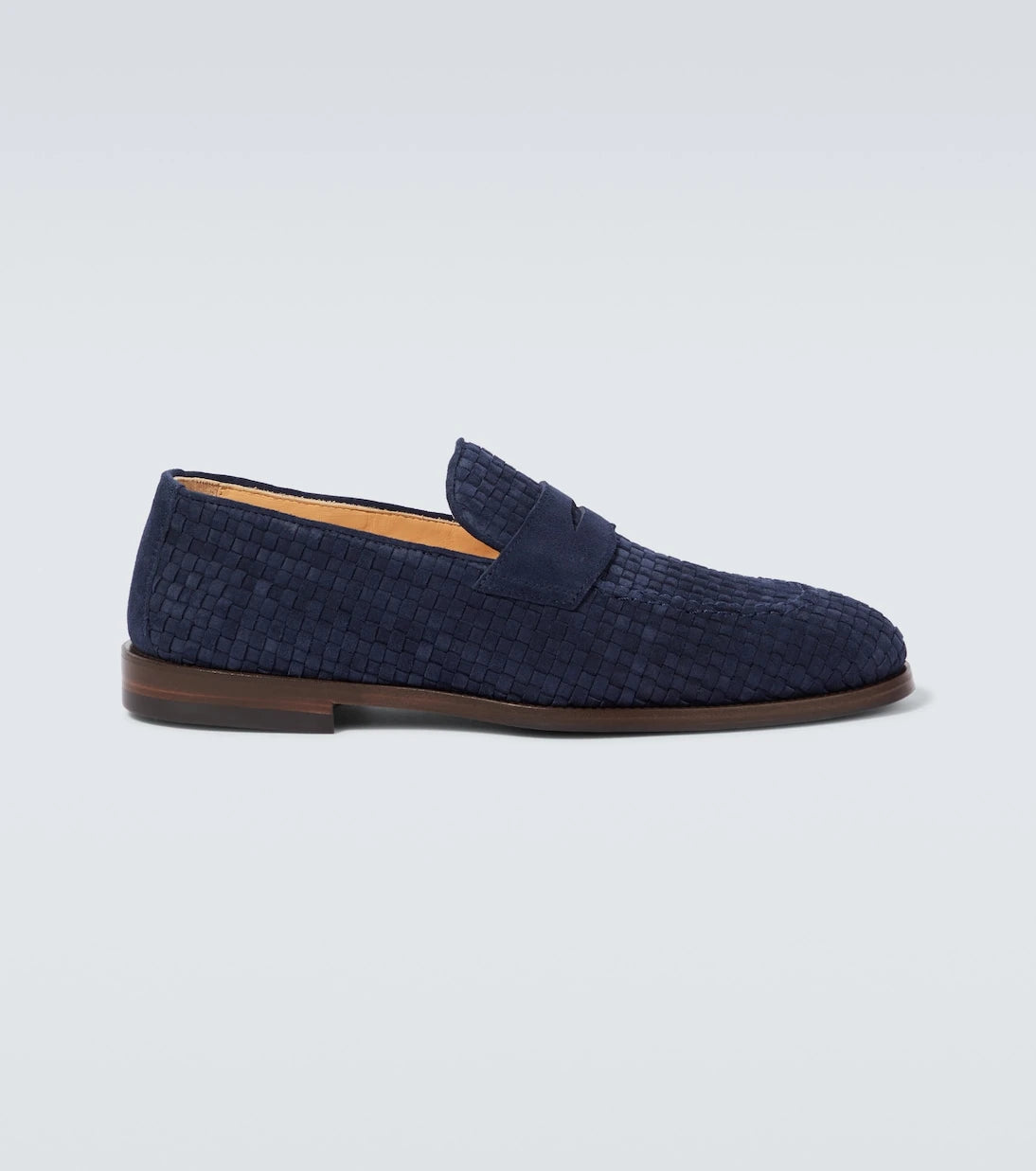 Brunello Cucinelli - Woven suede penny loafers