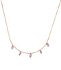 Persée Yellow Gold and Sapphire La Vie en Rose Necklace