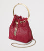 Jimmy Choo Red Embellished Bon Bon Top-Handle Bag