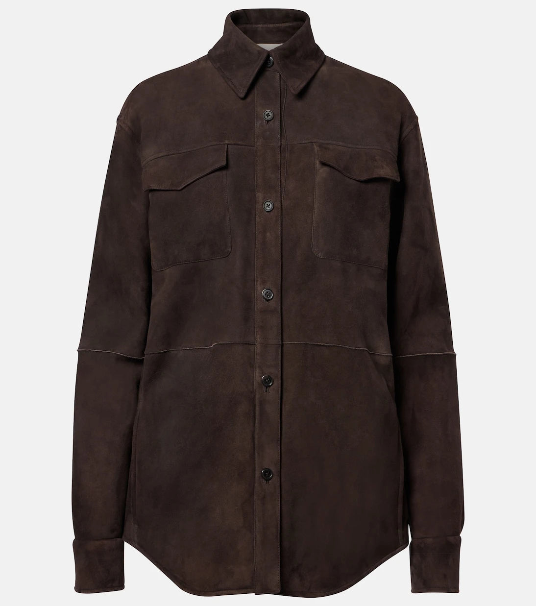 The Row - Gwena suede overshirt