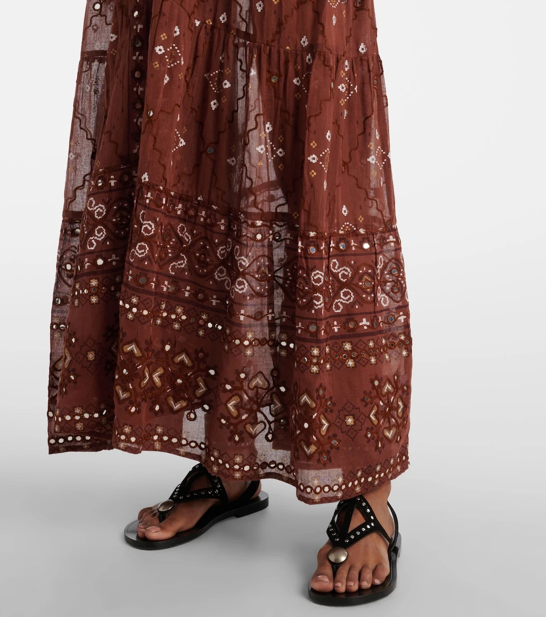Juliet Dunn - Printed cotton maxi dress