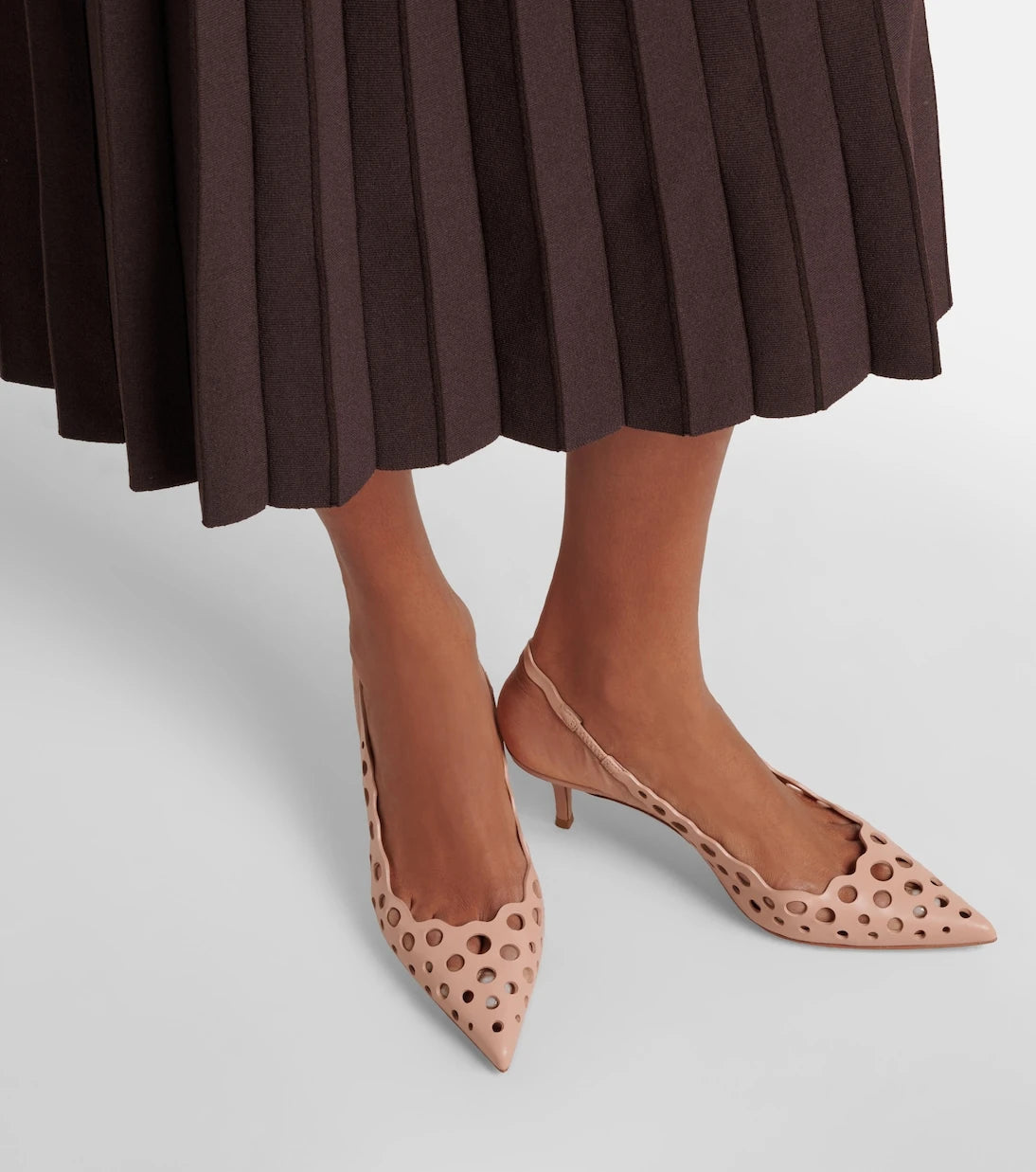 Gianvito Rossi - 55 leather slingback pumps