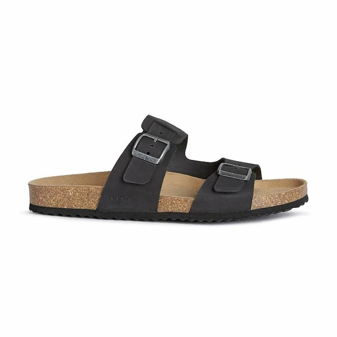 Geox U SANDAL GHITA B Süet Terlik