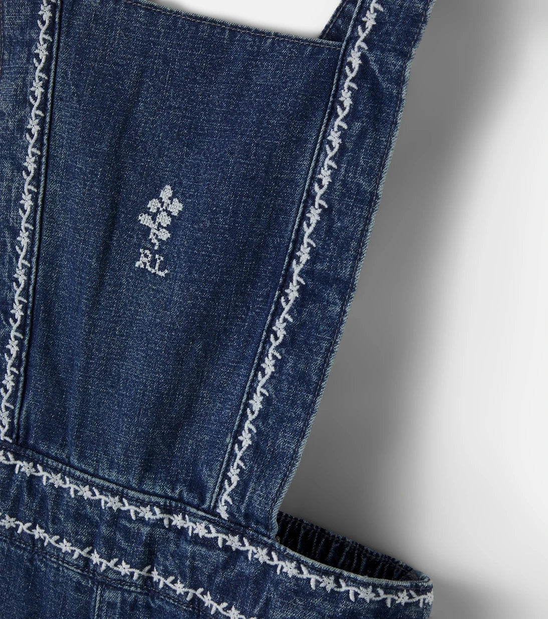Polo Ralph Lauren Kids - Embroidered denim jumpsuit