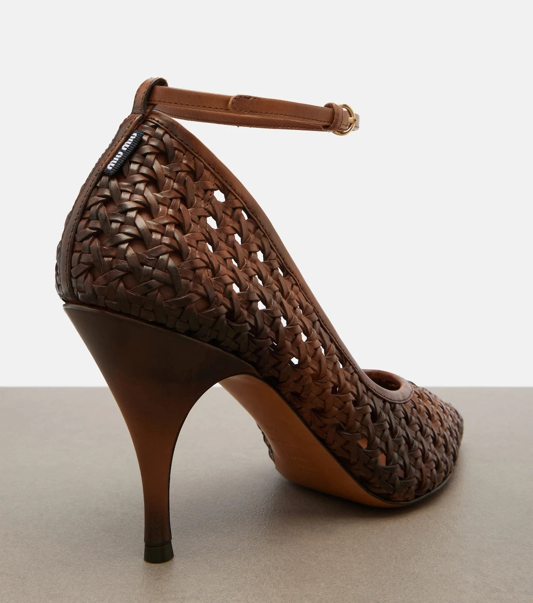 Miu Miu - Woven leather pumps