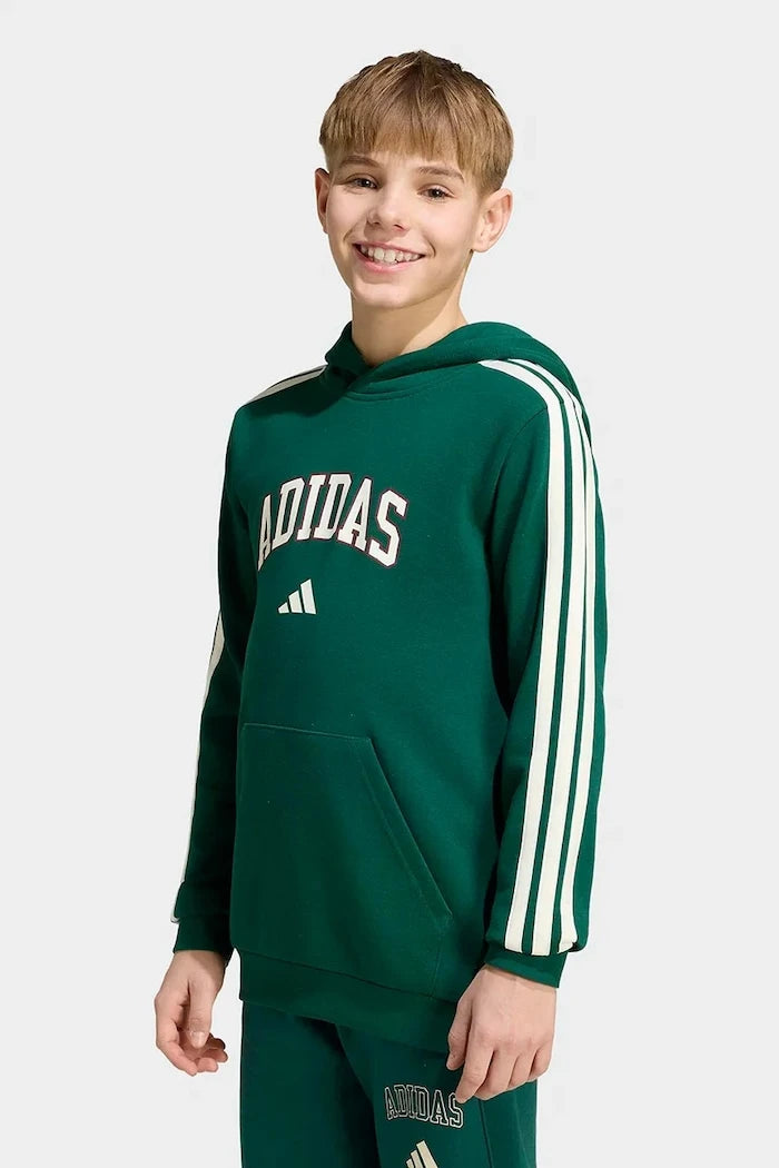 adidas kapüşonlu çocuk pamuklu sweatshirt