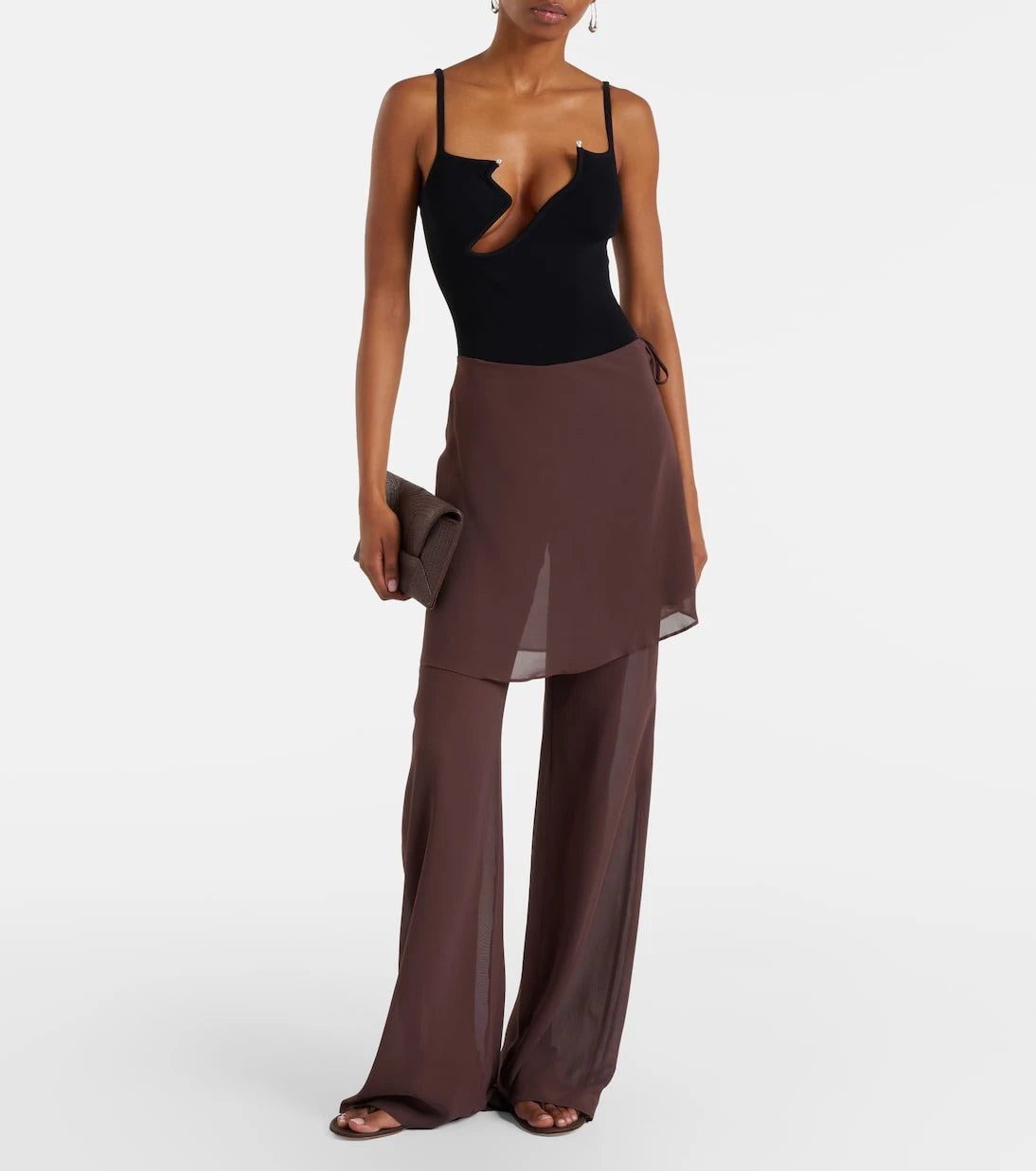 Christopher Esber - Sheer silk wide-leg pants