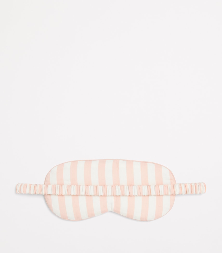 Pink Cotton Stripe Sleep Mask