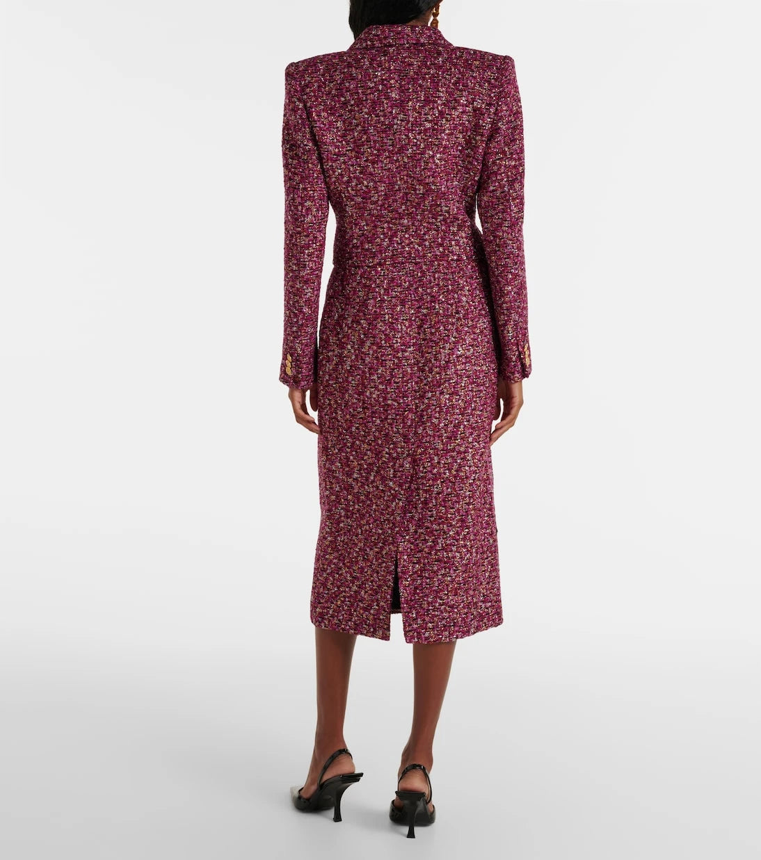 Alessandra Rich - Sequined cropped tweed blazer