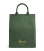 Green Medium Cotton Logo Tote Bag