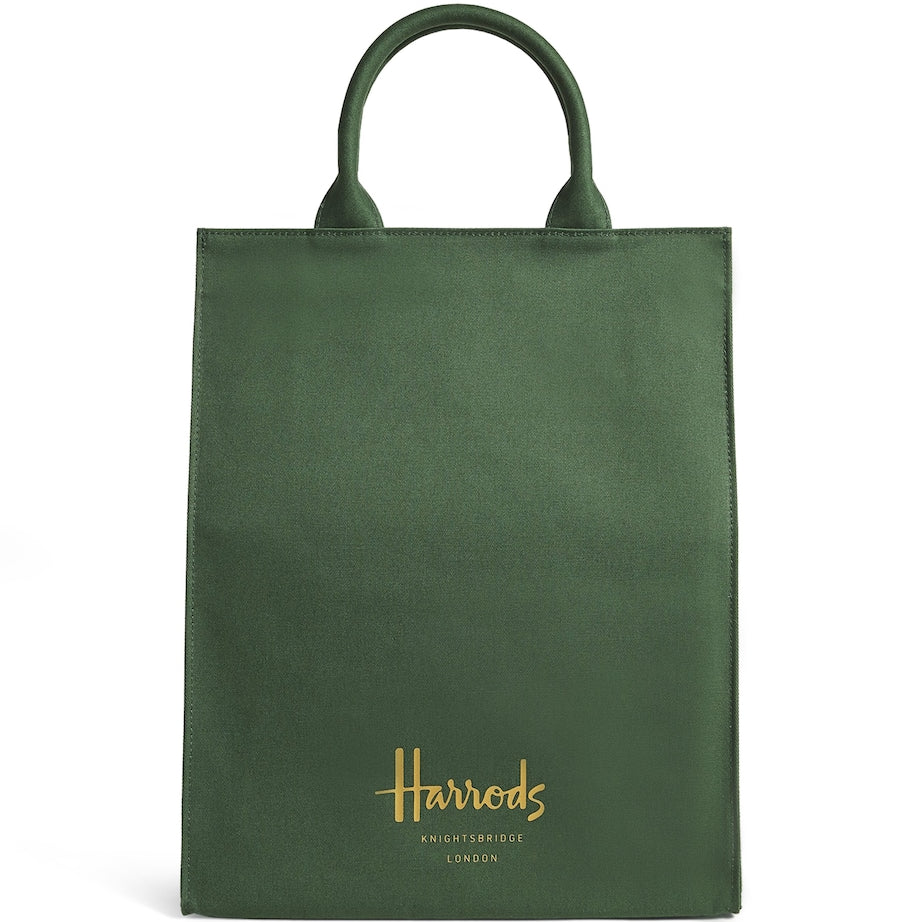 Green Medium Cotton Logo Tote Bag