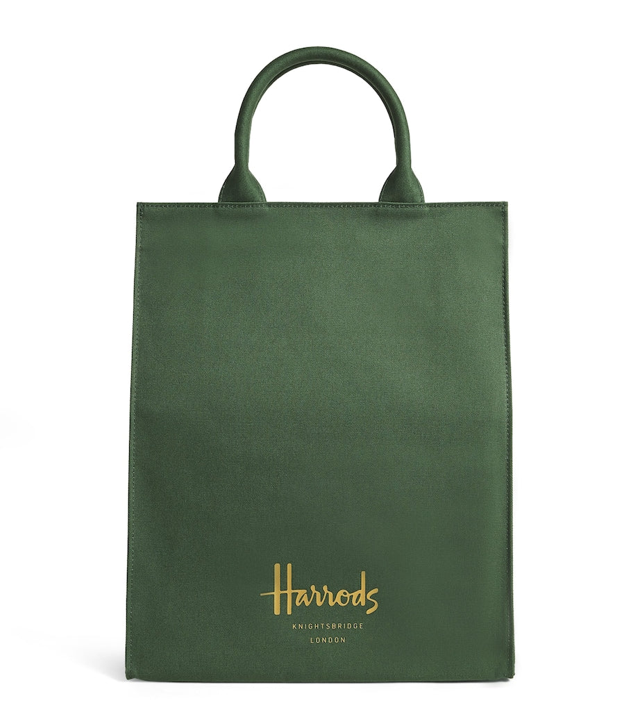 Green Medium Cotton Logo Tote Bag