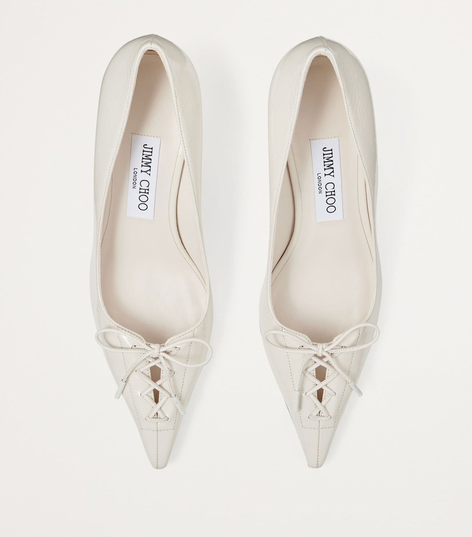 Jimmy Choo White Scarlett 50 Leather Pumps