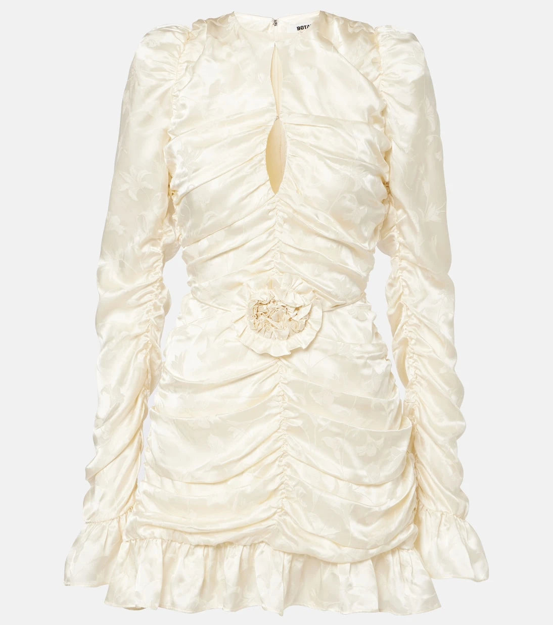 Rotate - Bridal ruched silk satin minidress