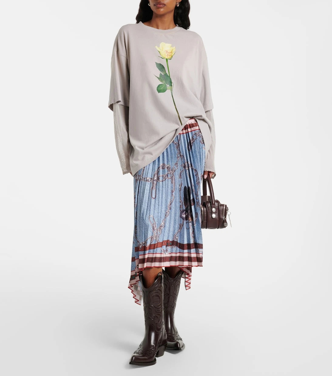 Acne Studios - حذاء رعاة البقر "بوني" الجلدي