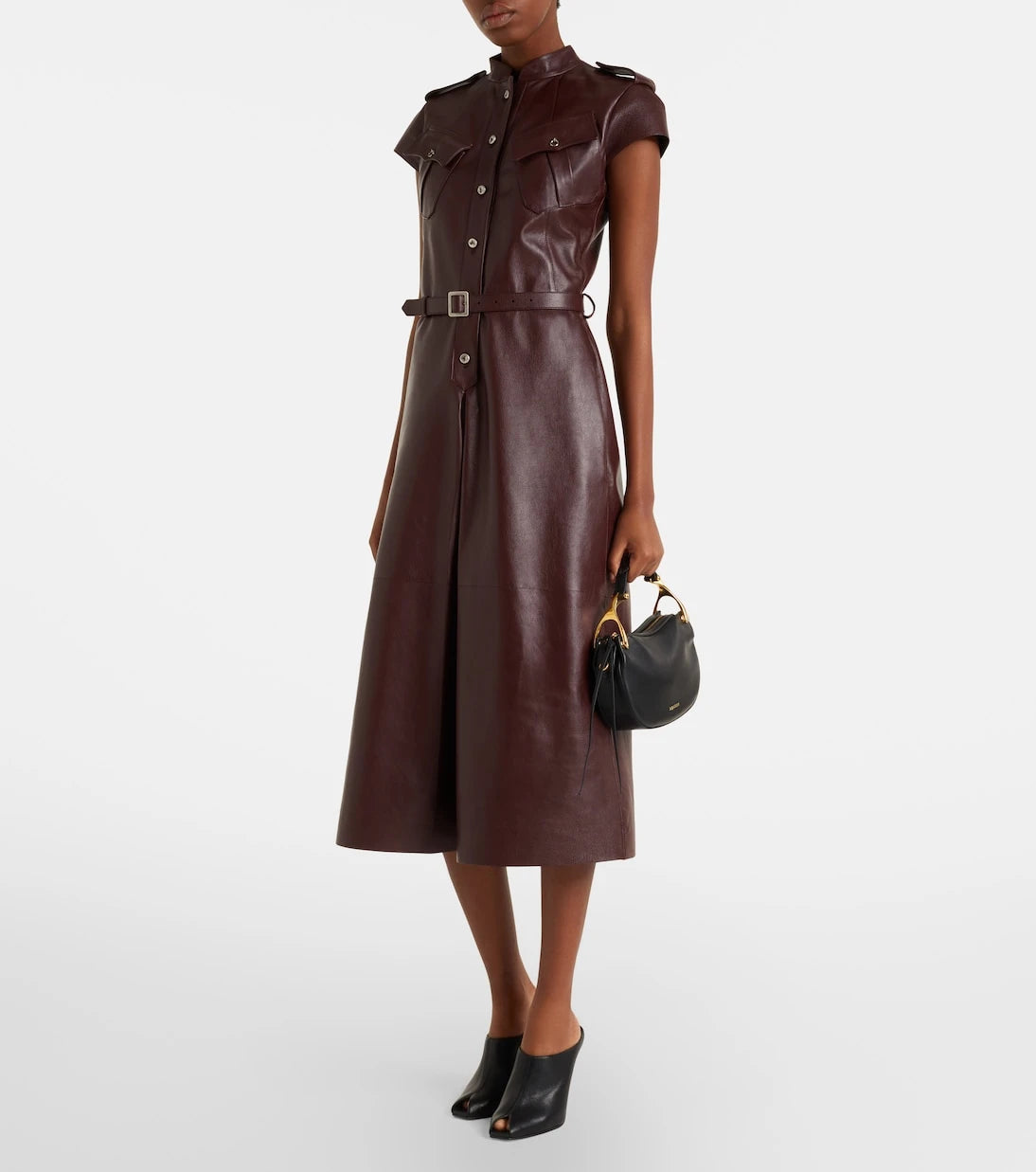 McQueen - Wishbone Mini leather top-handle bag