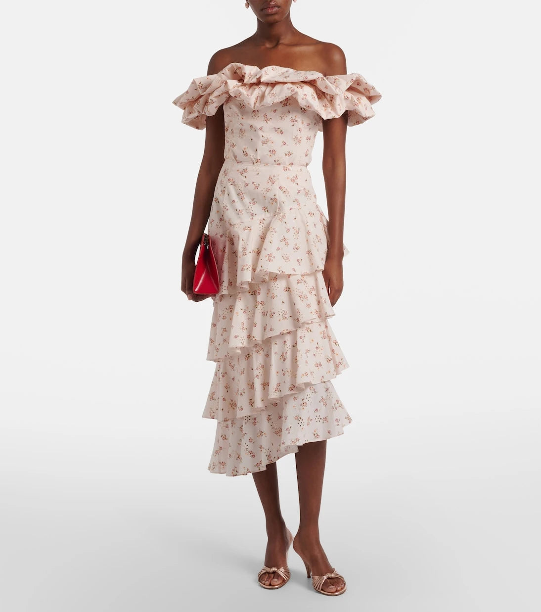 Markarian - Dalia floral off-shoulder cotton top