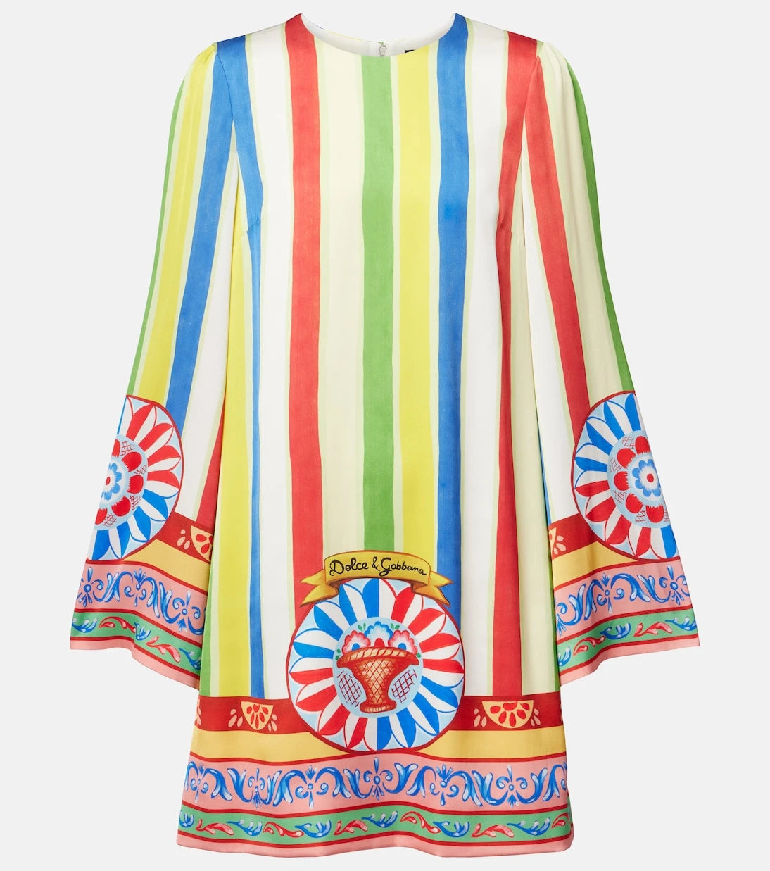 Dolce&Gabbana - Printed silk-blend minidress