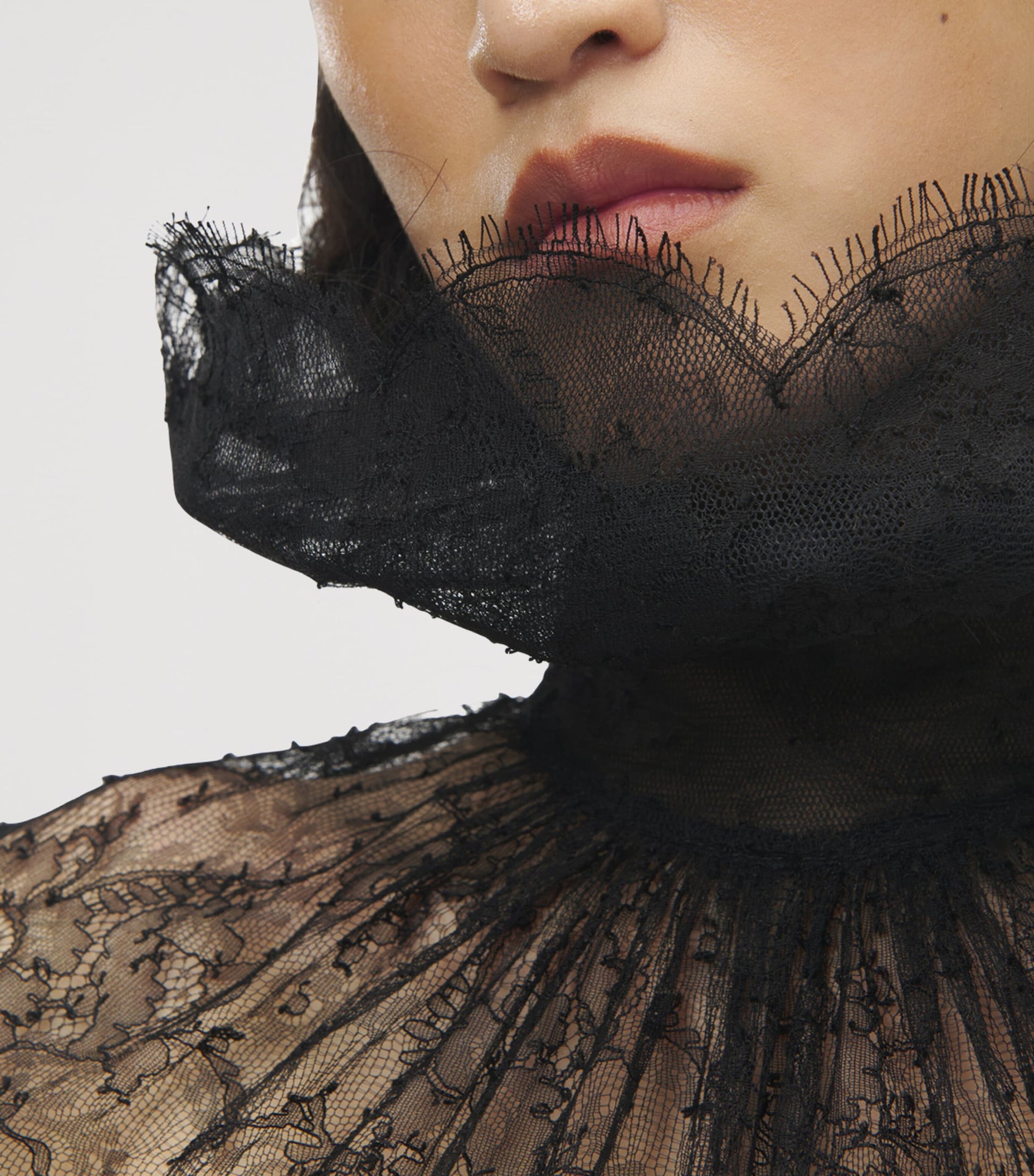 Black Lace Long-Sleeve Top