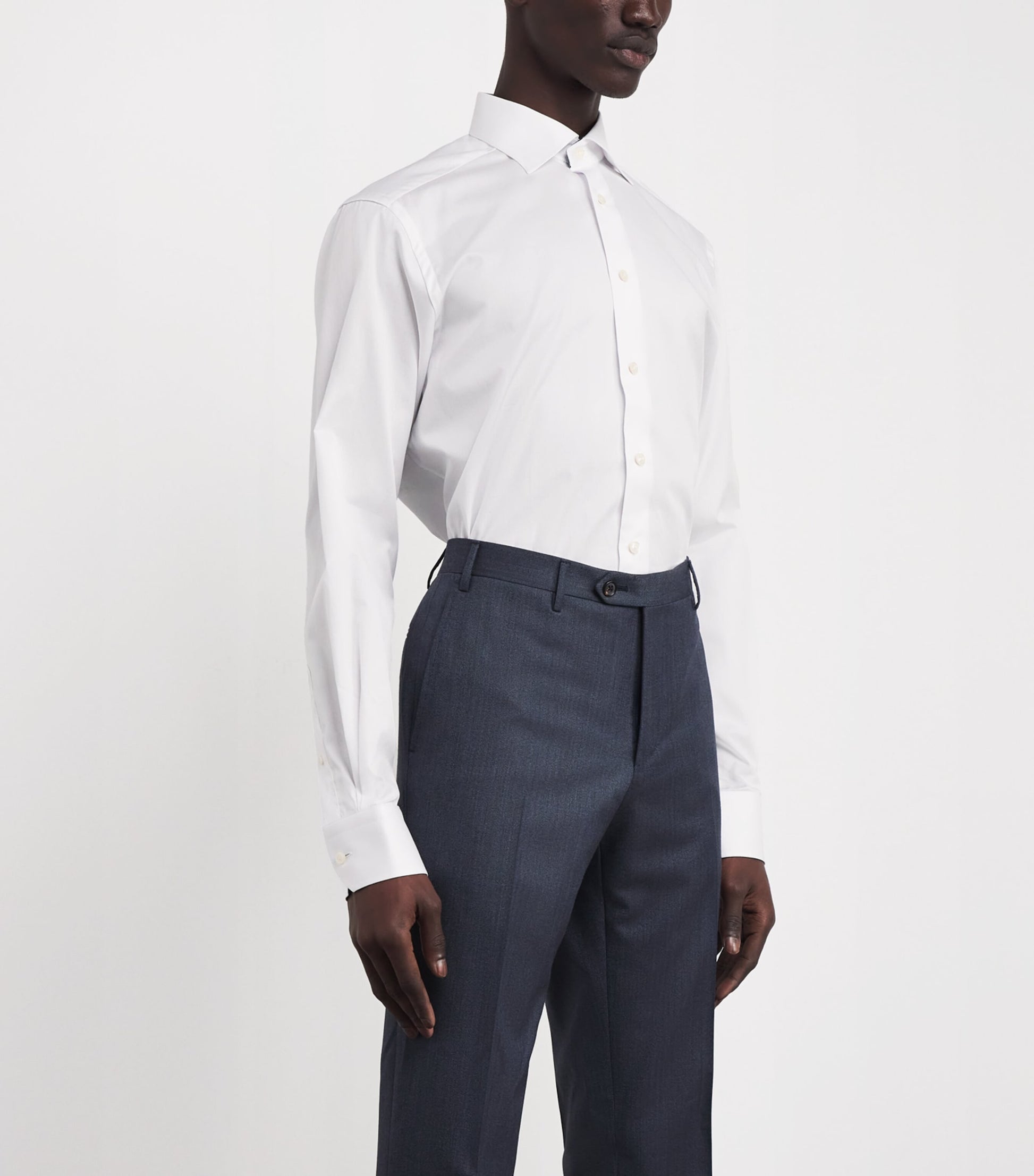 Signature Twill Floral-Trim Shirt