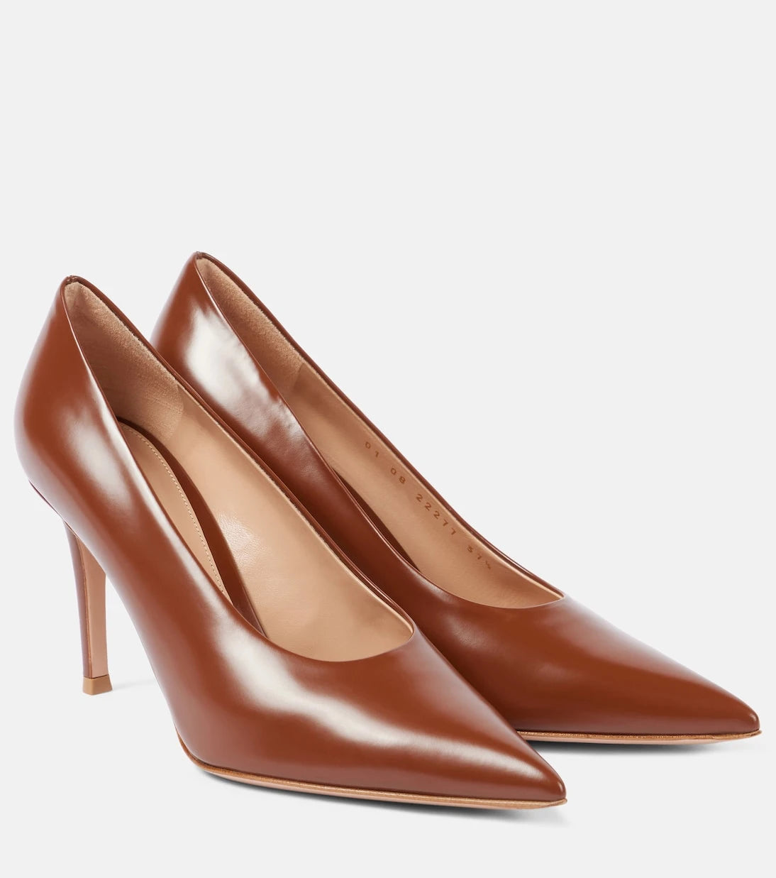 Gianvito Rossi - حذاء جيانفيتو 85 الجلدي بكعب عالٍ