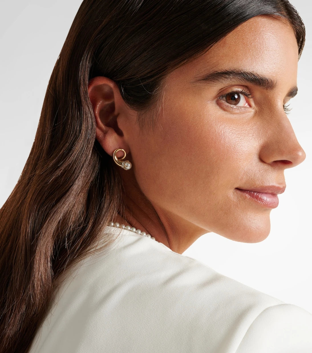 Mateo - 14kt gold earrings with diamonds and pearls