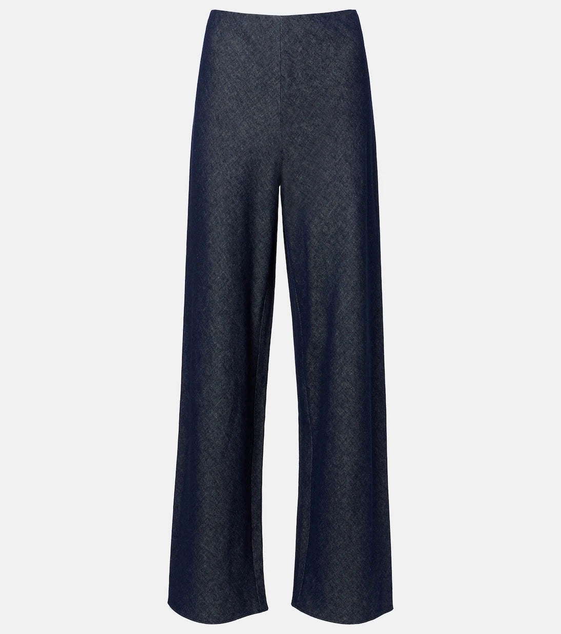 Vince - Colette cotton and linen chambray wide-leg pants