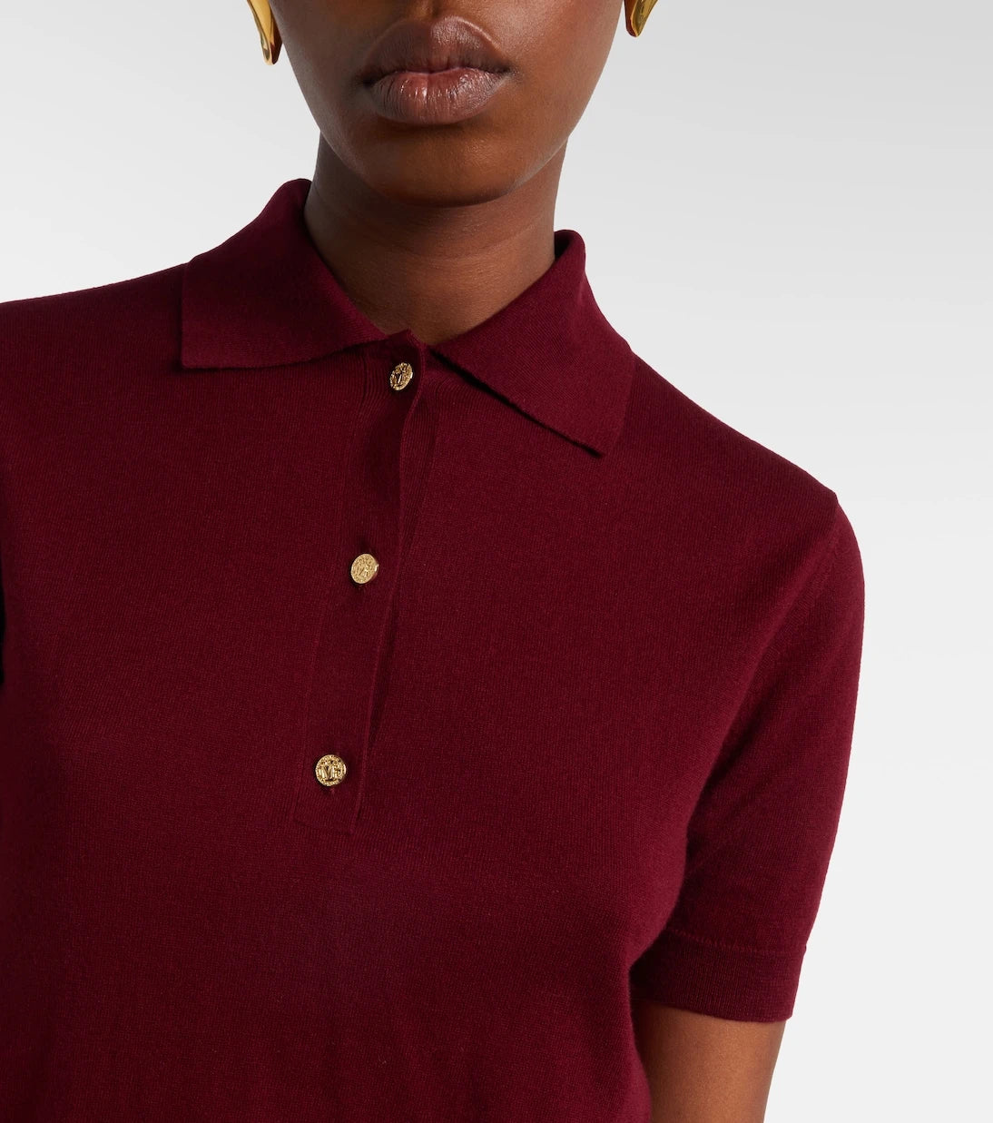 'S Max Mara - Cotton, silk, and cashmere polo sweater
