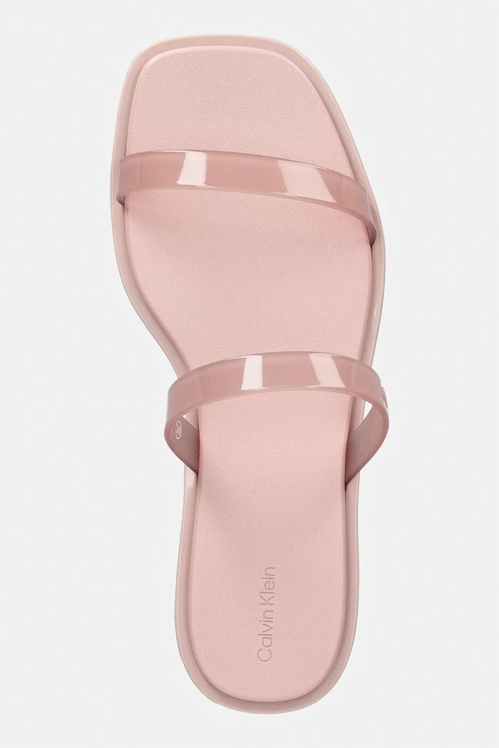 Calvin Klein дамски чехли JELLY SNDL DOUB BAR SHINY ST TPU