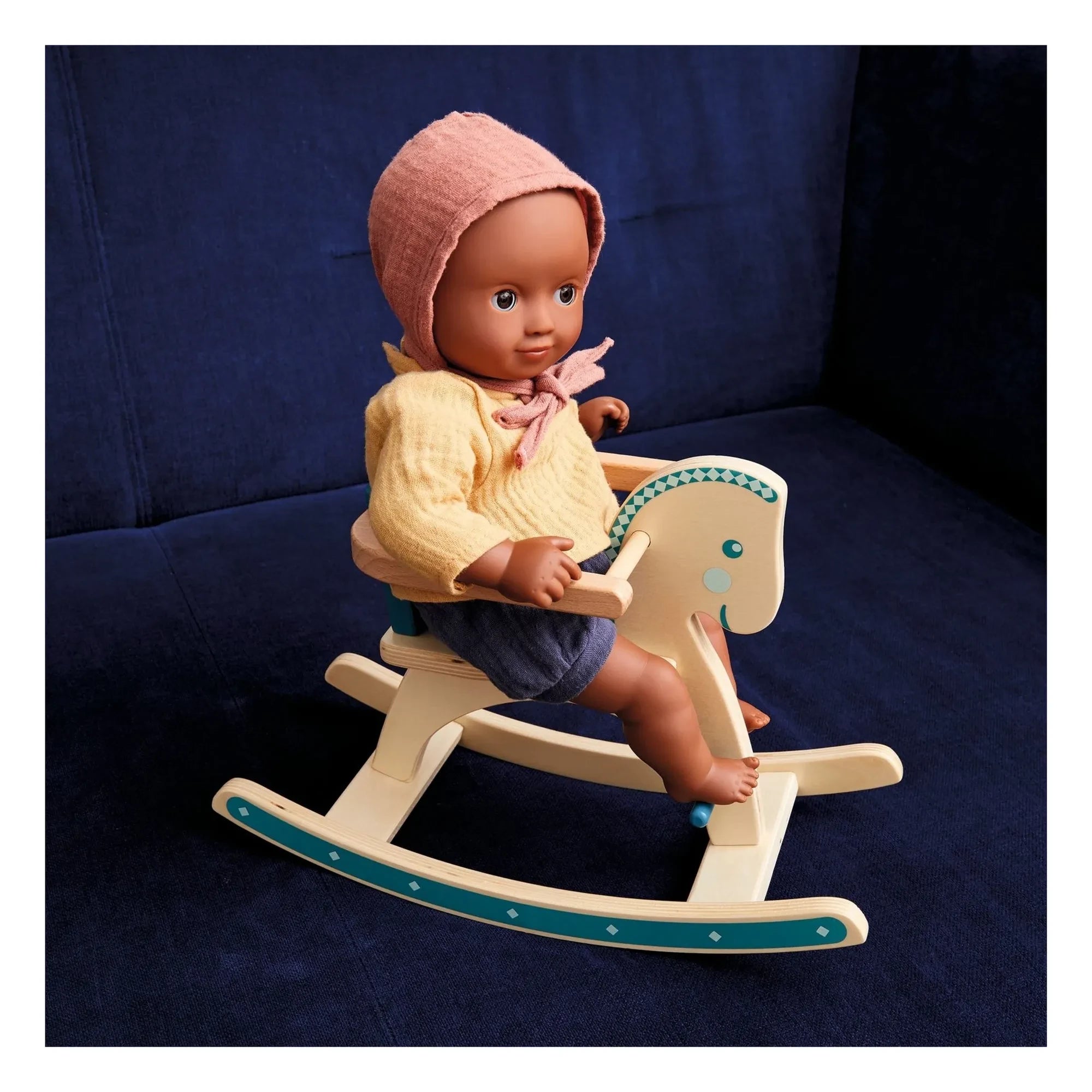 Djeco - POMEA - Rocking horse for dolls | Blue