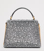 Valentino Garavani Silver Mini Leather Embellished Top-Handle Bag