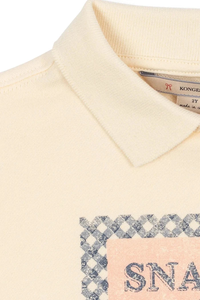 Konges Sløjd SPOTTY LS POLO GOTS Çocuk Pamuklu Sweatshirt