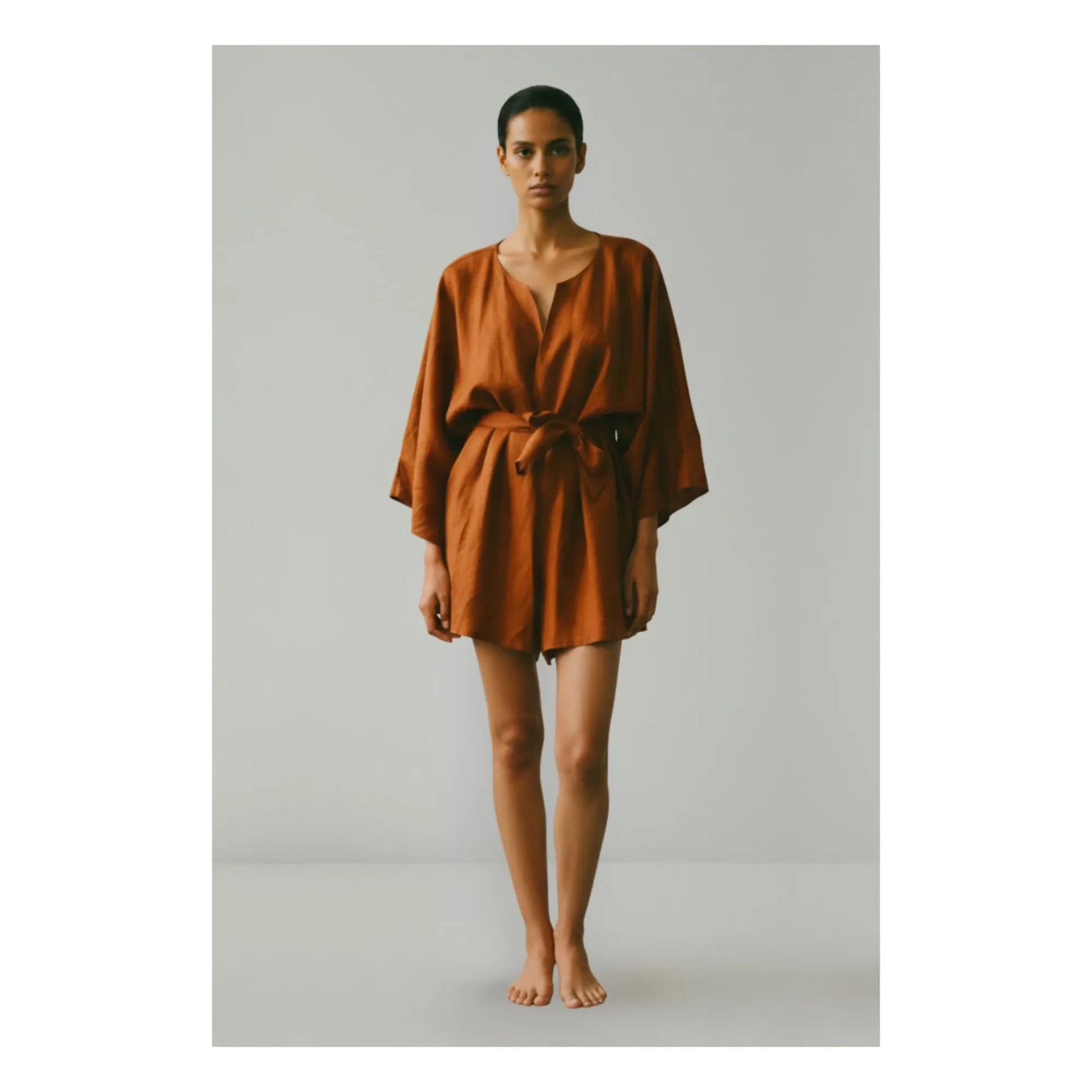 Vanessa Sposi - La Bouffante linen jumpsuit | Chocolate