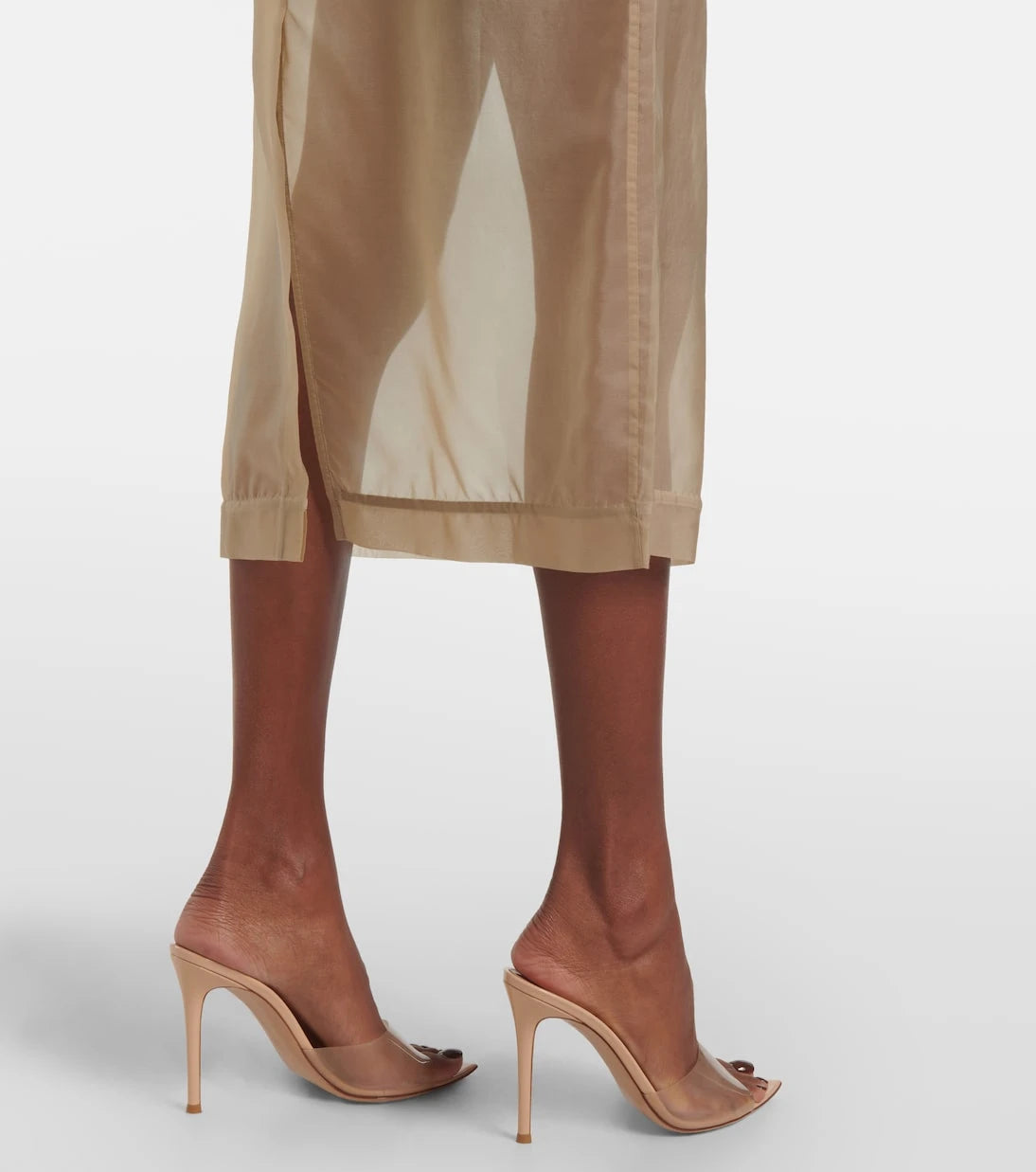 The Frankie Shop - Peri silk-blend midi skirt
