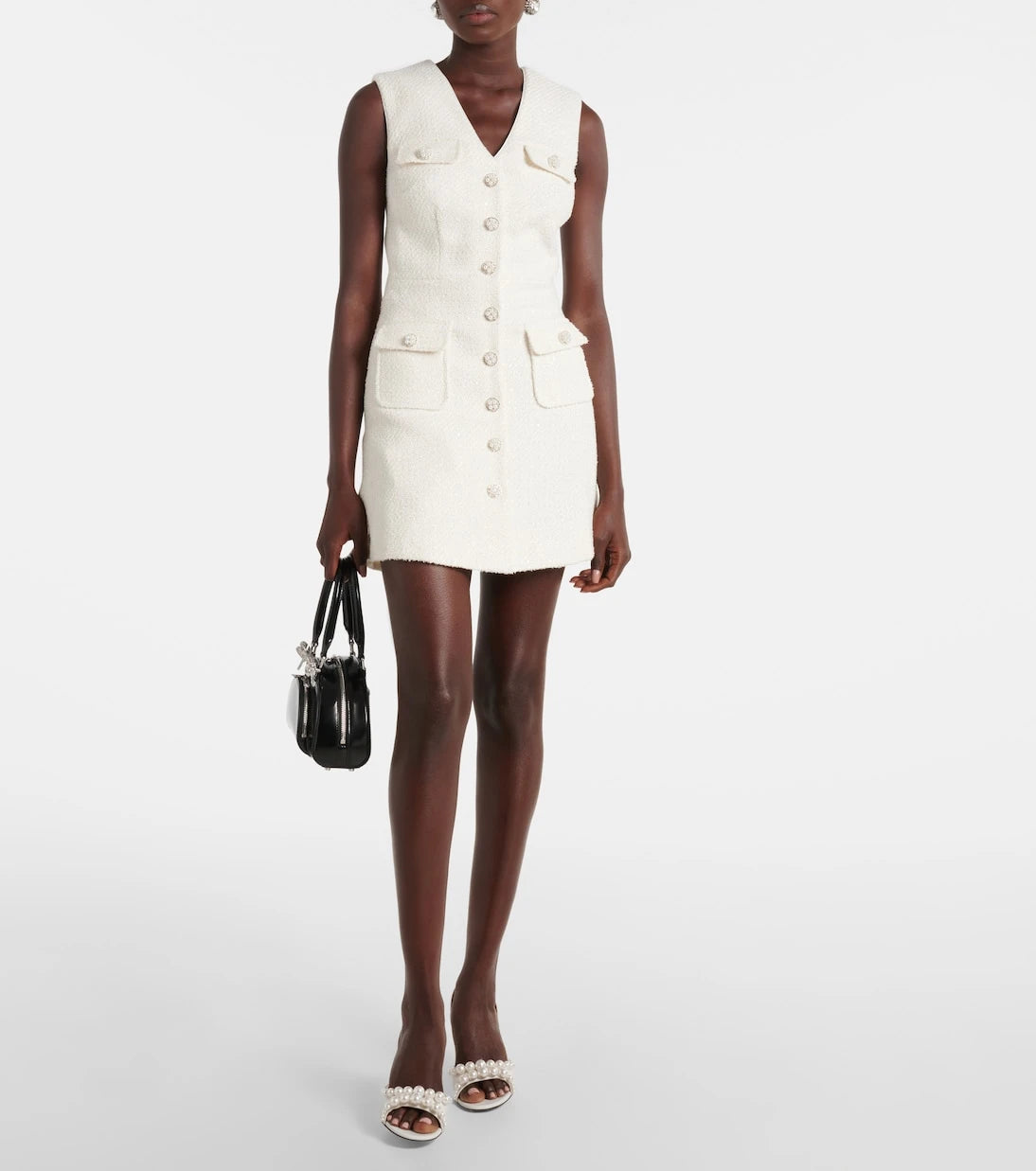 Self-Portrait - Bouclé minidress