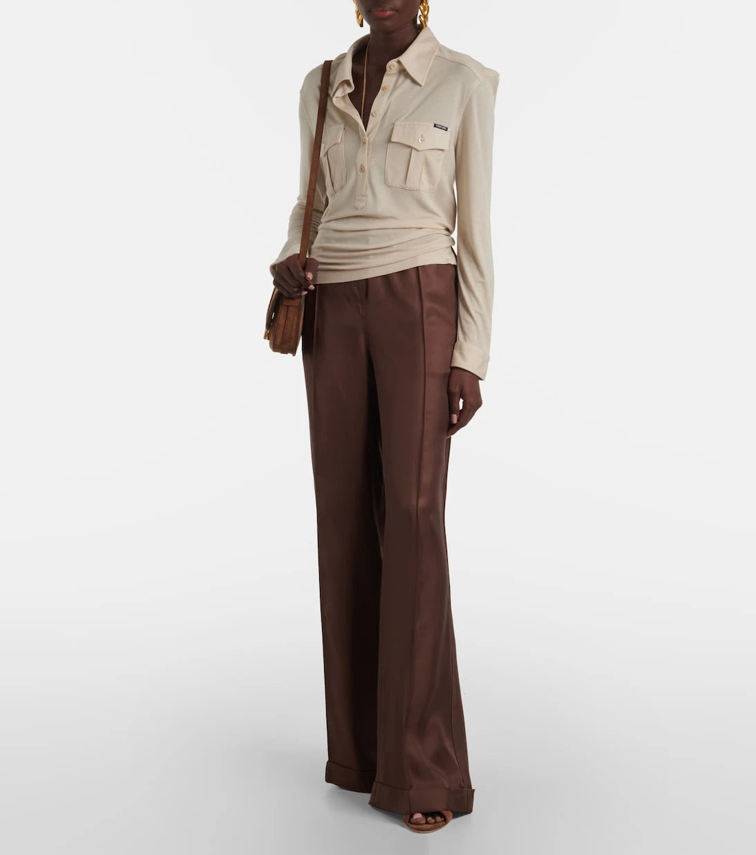 Tom Ford - Silk twill wide-leg pants