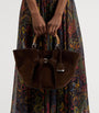 Brown Suede Ralph Tote Bag
