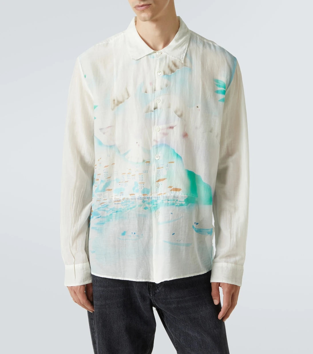 Our Legacy - Adorn printed cotton and silk shirt
