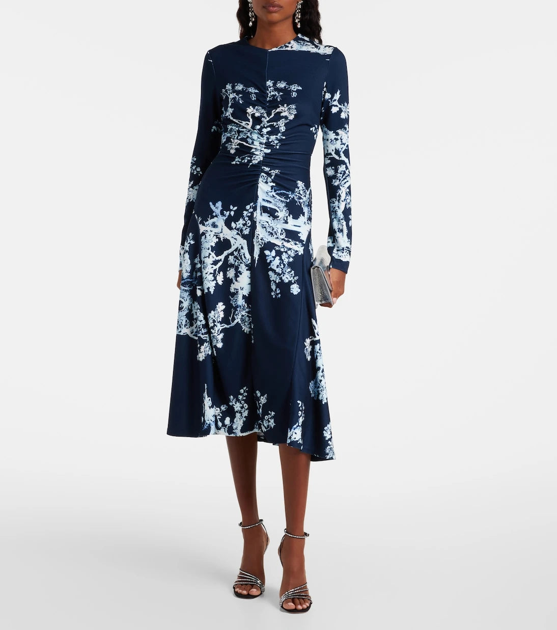 Erdem - Floral gathered midi dress