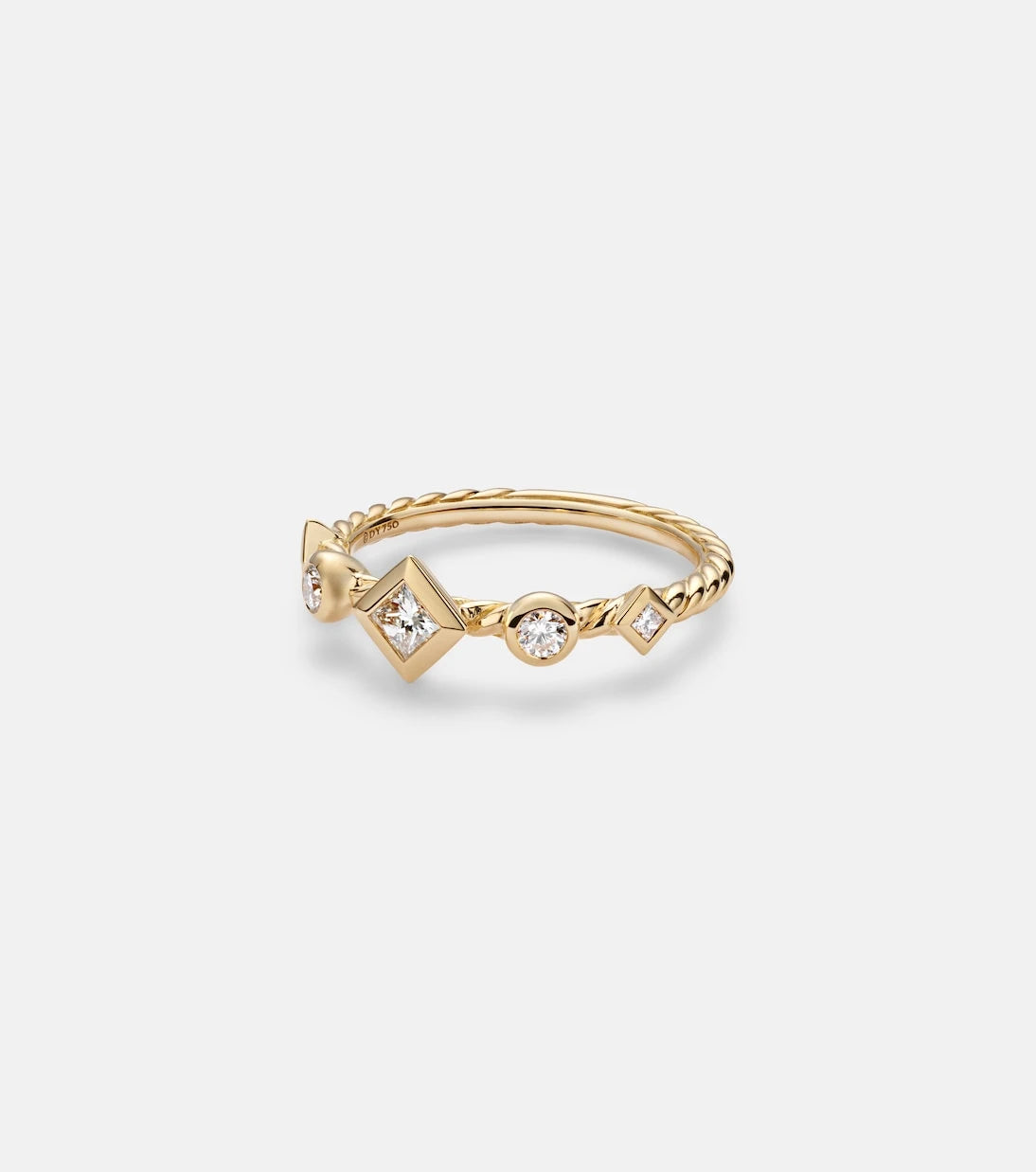 David Yurman - خاتم Cable Collectibles® Cable من الذهب عيار 18 قيراط مع الماس