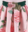Monnalisa Pink Rose-Print Embellished Dress (2-12 Years)