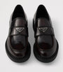 Leather Brushed Triangle Loafers