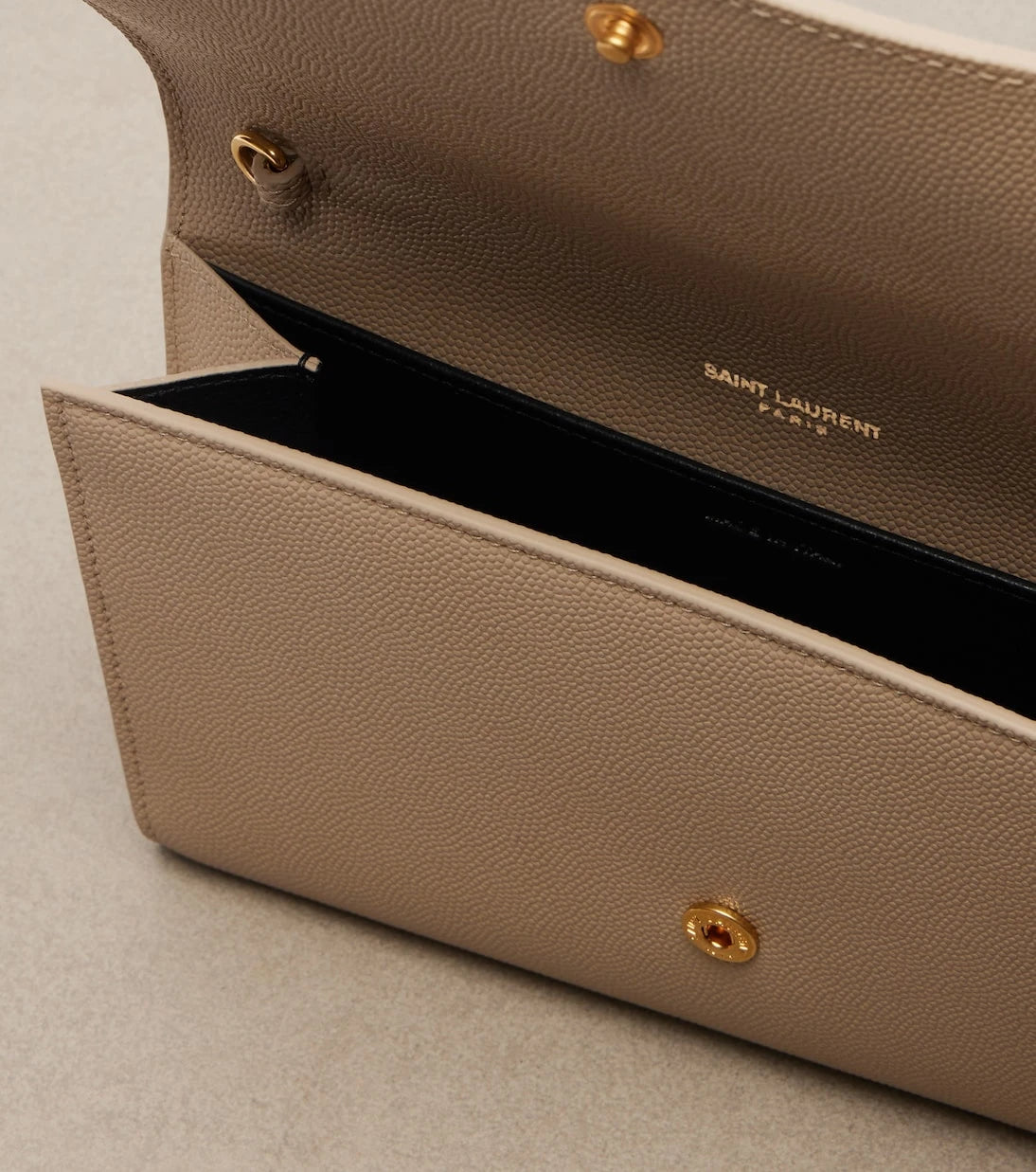 Saint Laurent - Uptown leather wallet on chain