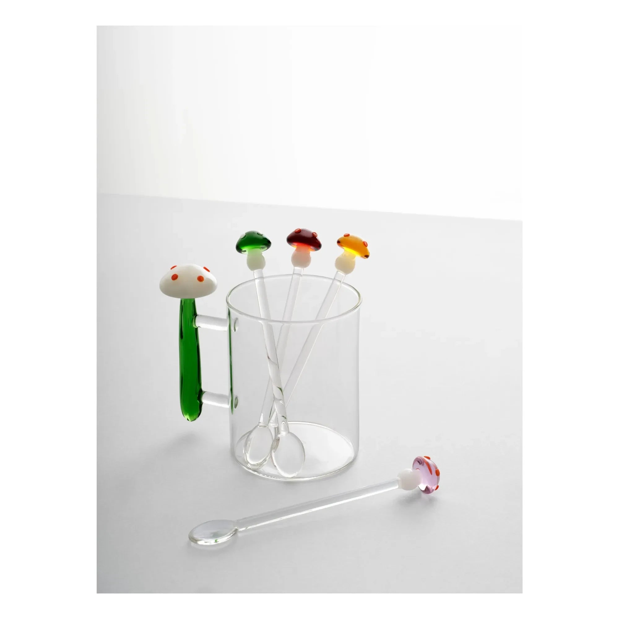 Ichendorf Milano - Glass Mushroom Spoons - Set of 2 | Pink