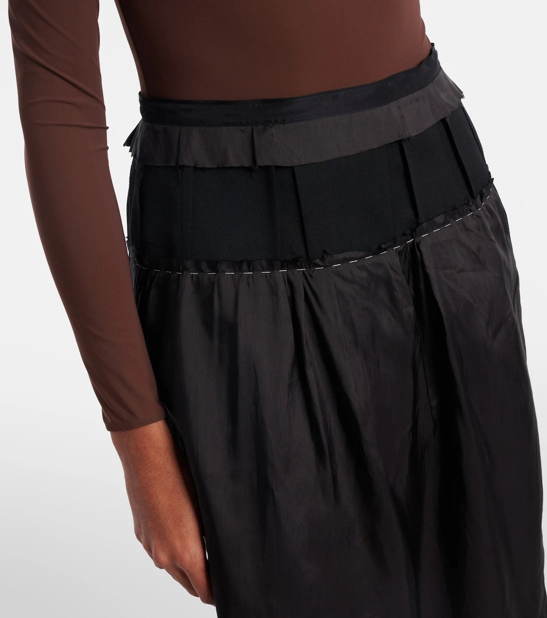 Maison Margiela - Paneled midi skirt