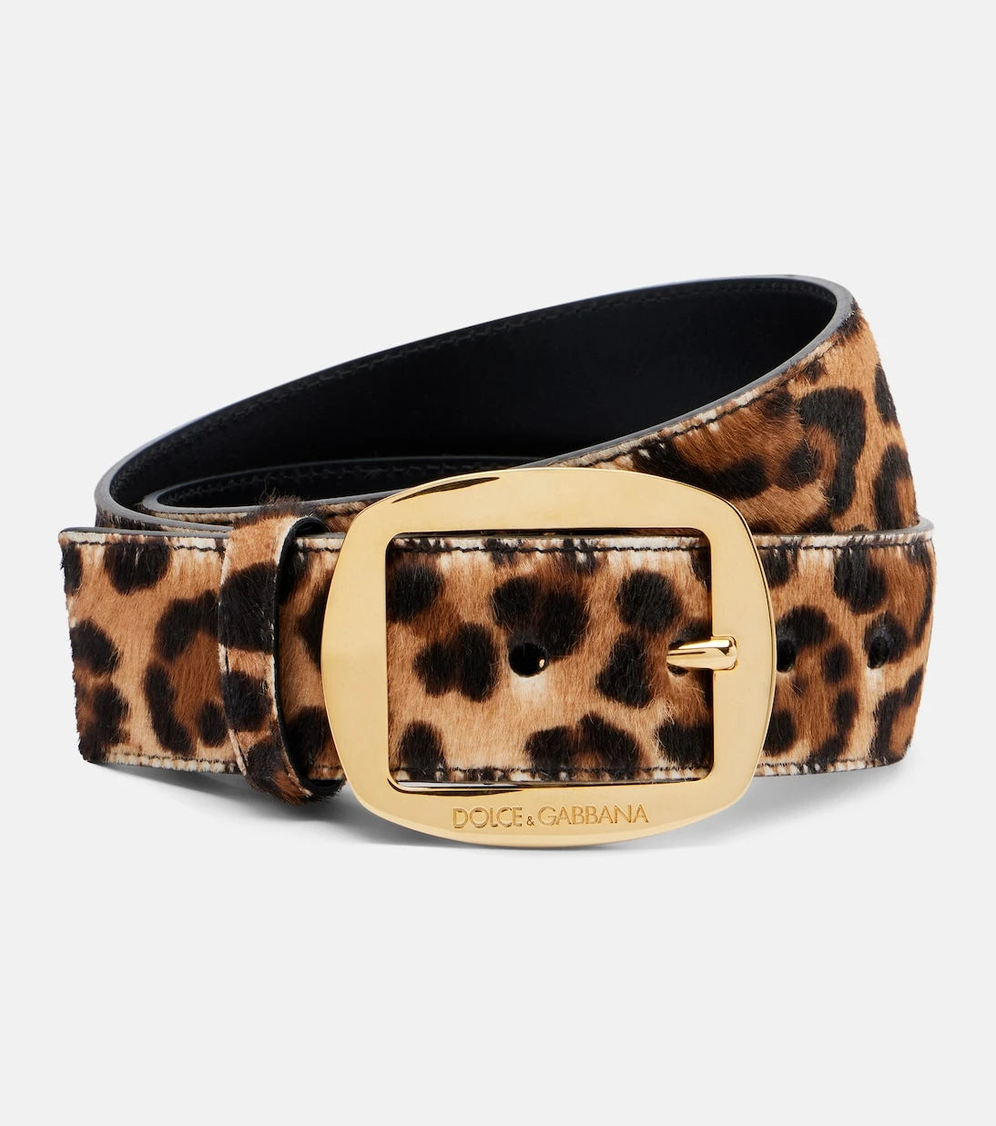 Dolce&Gabbana - Leopard-print calf hair belt