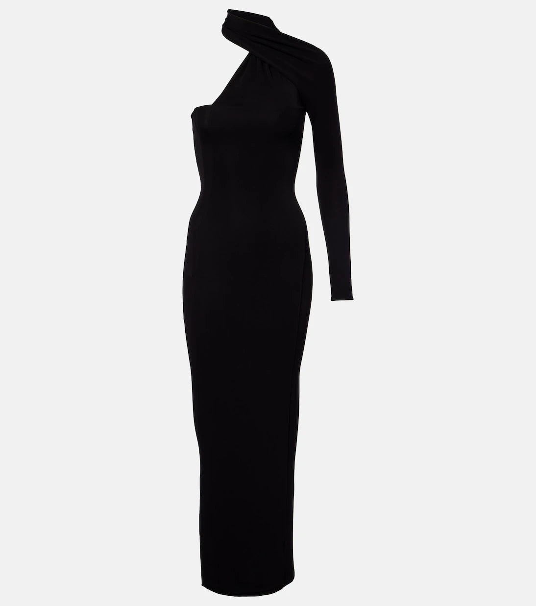 Courrèges - One-shoulder crêpe maxi dress